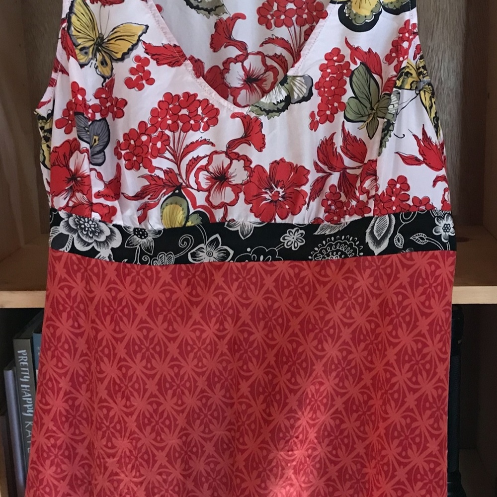 CABi Top/Blouse Red w/butterflies